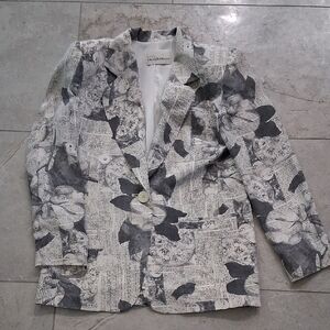 Dana Buchman Silk Patterned Blazer Size 6